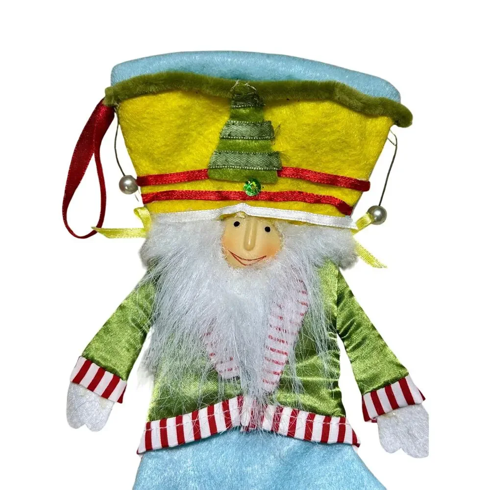 Set/2 Whimsical Elf Toy Soldier Christmas Stockings 16” Felt Fabric‎ Decor CUTE